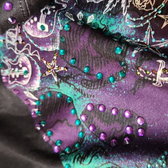 NWOT!  Custom diamond skull top goth - Picture 1 of 8